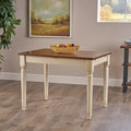 Table de salle à manger en bois multicolore avec rallonge