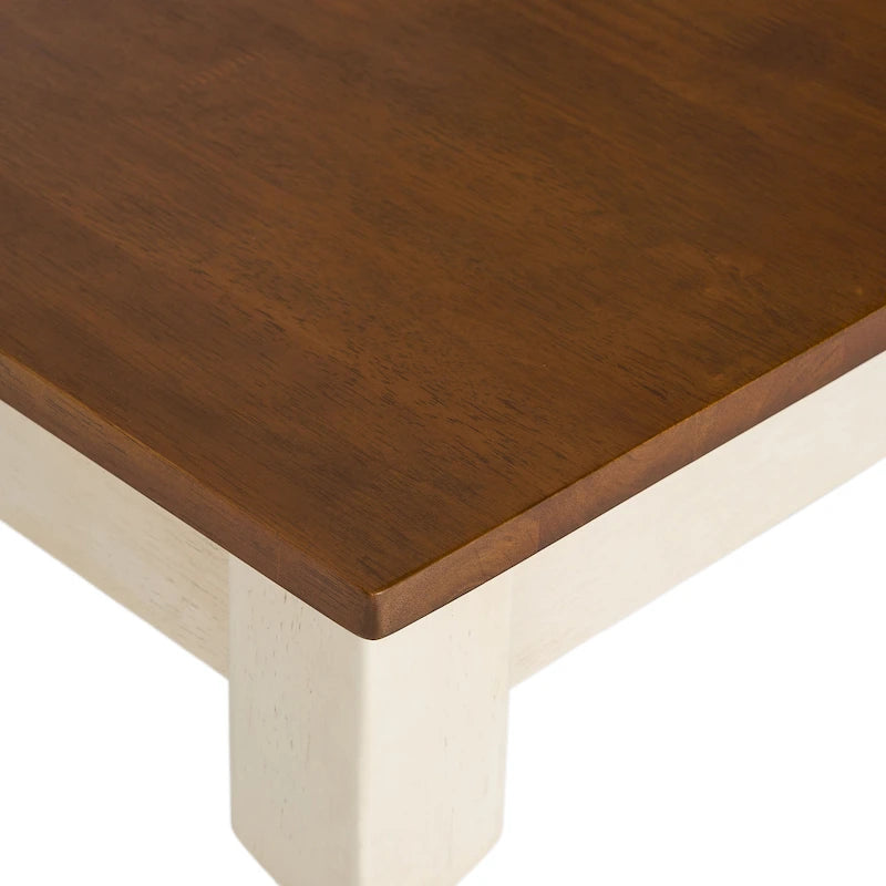 Table de salle à manger en bois multicolore avec rallonge