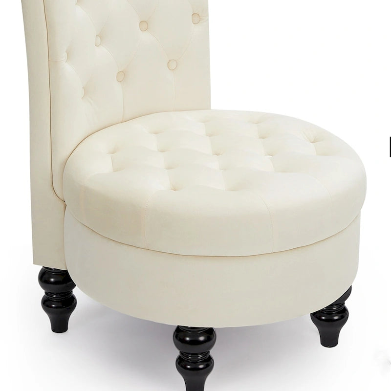 Ensemble de 2 fauteuils royaux de type trône, rembourrage épais et pieds en bois d’hévéa