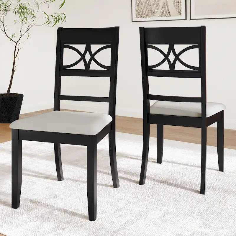 Set aus 2 modernen Esszimmerstühlen aus Holz im Mid-Century-Stil