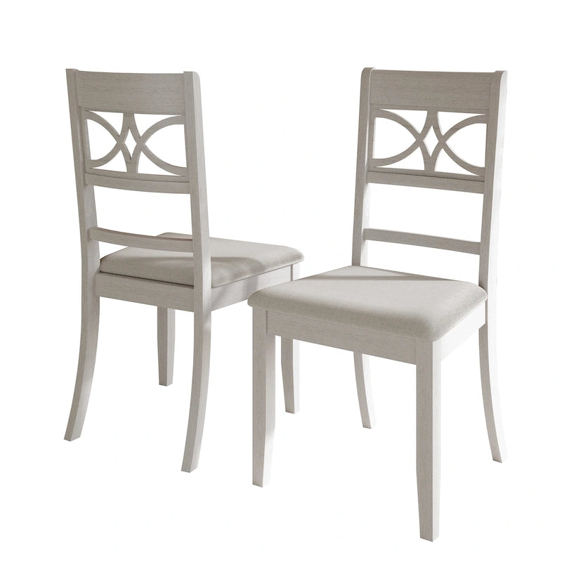 Set aus 2 modernen Esszimmerstühlen aus Holz im Mid-Century-Stil