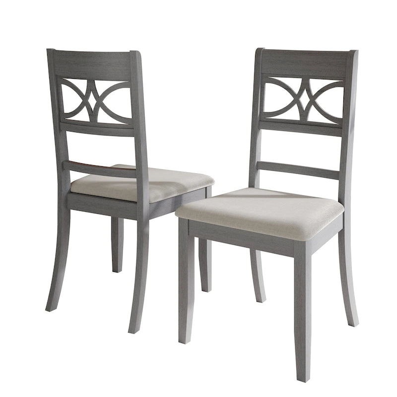 Set aus 2 modernen Esszimmerstühlen aus Holz im Mid-Century-Stil