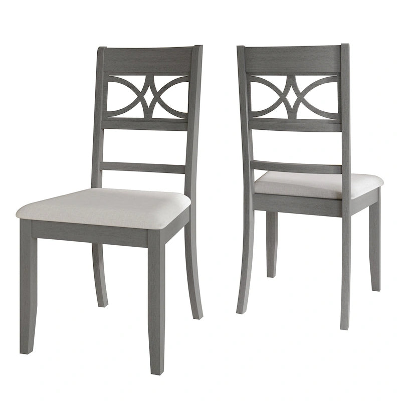 Set aus 2 modernen Esszimmerstühlen aus Holz im Mid-Century-Stil