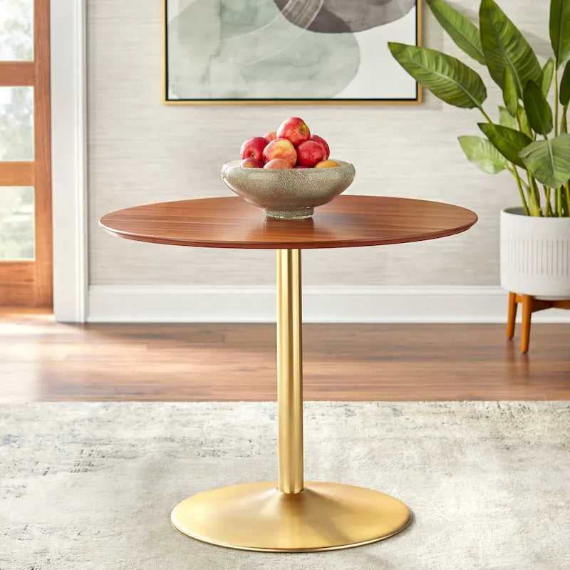 Table à manger ronde avec piètement en métal – Plusieurs finitions disponibles