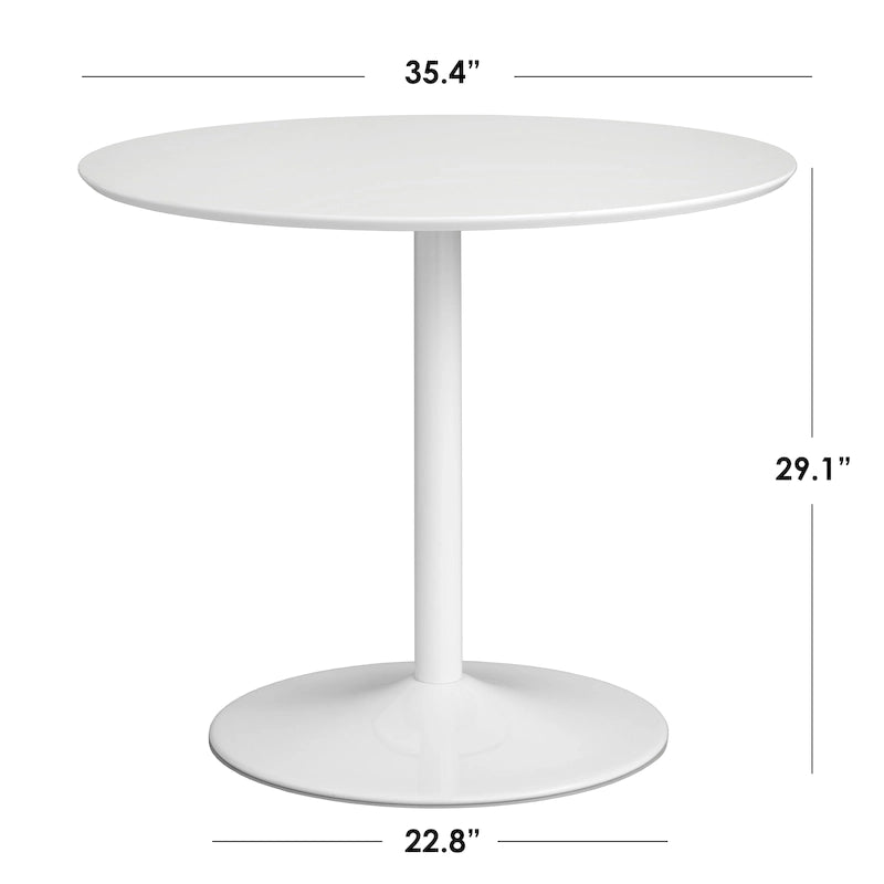 Table à manger ronde avec piètement en métal – Plusieurs finitions disponibles