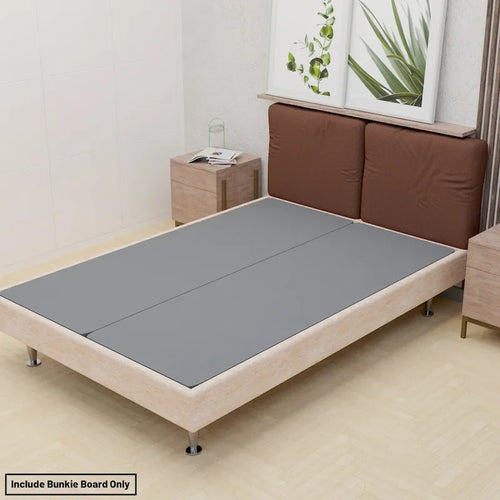 1.5-Inch Split Bunkie Board for Mattress Bed Support Fully Assembled Gray