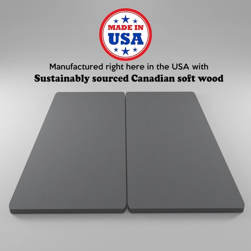 1.5-Inch Split Bunkie Board for Mattress Bed Support Fully Assembled Gray