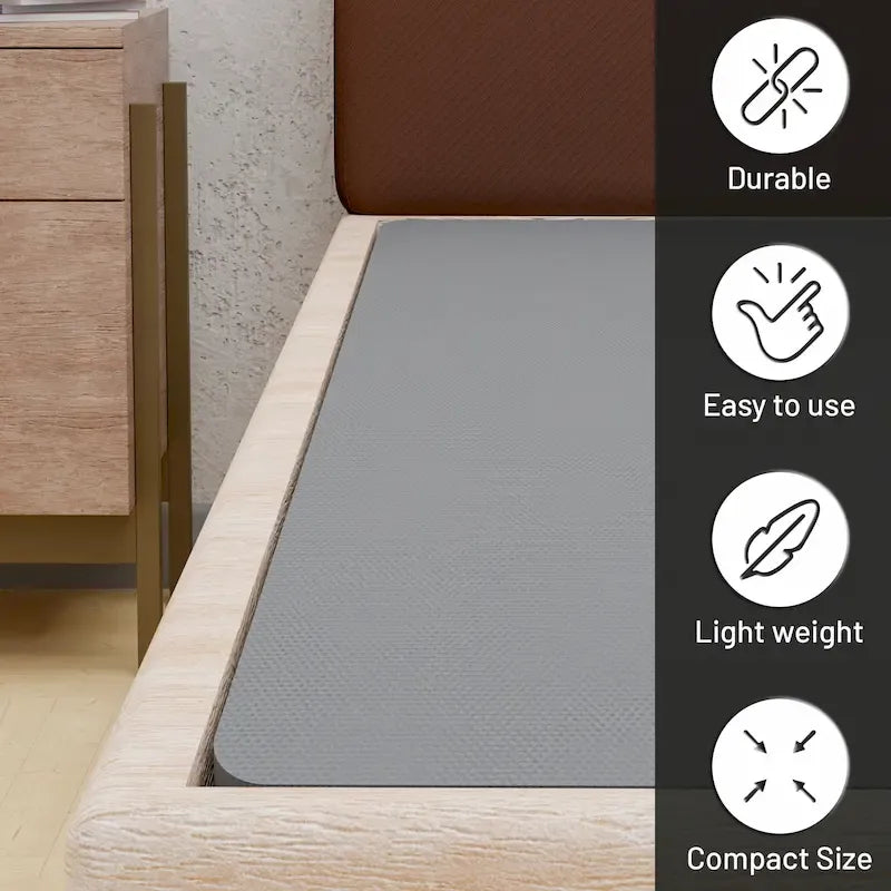 1.5-Inch Split Bunkie Board for Mattress Bed Support Fully Assembled Gray
