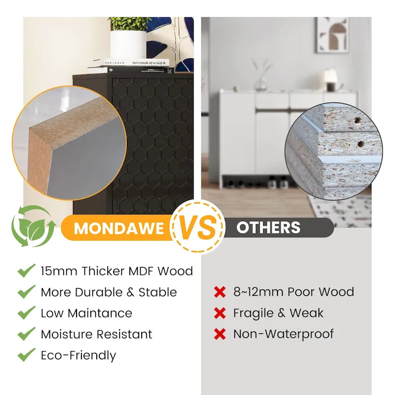 Aufbewahrungsschrank mit 2 Türen, verstellbarem Einlegeboden und goldfarbenen Metallbeinen, modernes Sideboard