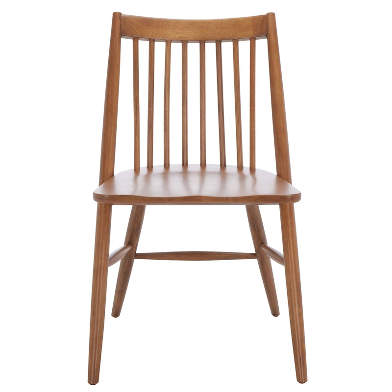 Schwarzes Spindel-Esszimmerstuhl-Set aus 2 Stühlen mit Beinen aus Massivholz im klassischen Stil