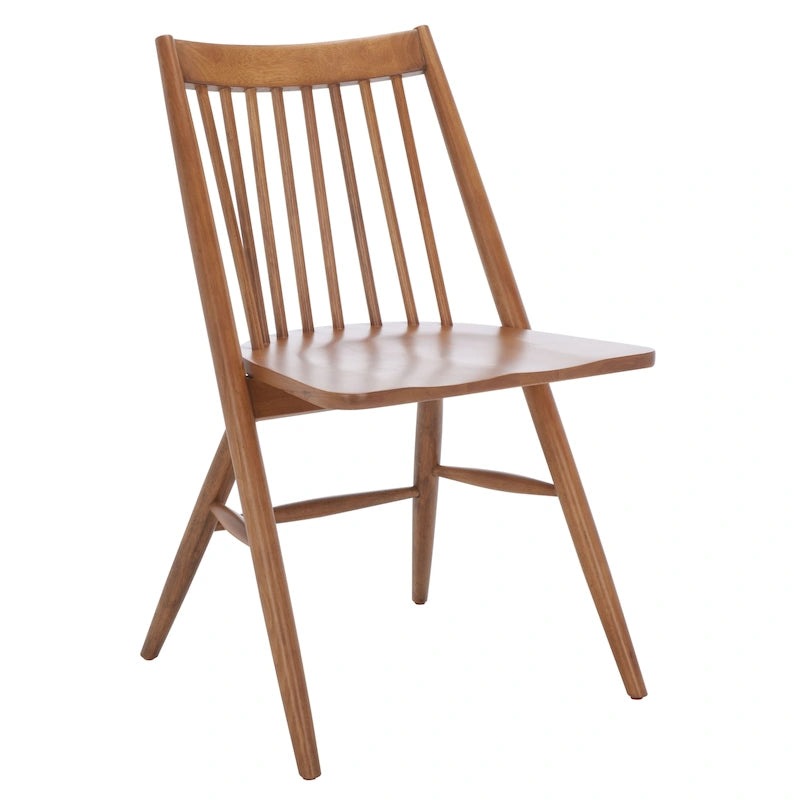 Schwarzes Spindel-Esszimmerstuhl-Set aus 2 Stühlen mit Beinen aus Massivholz im klassischen Stil