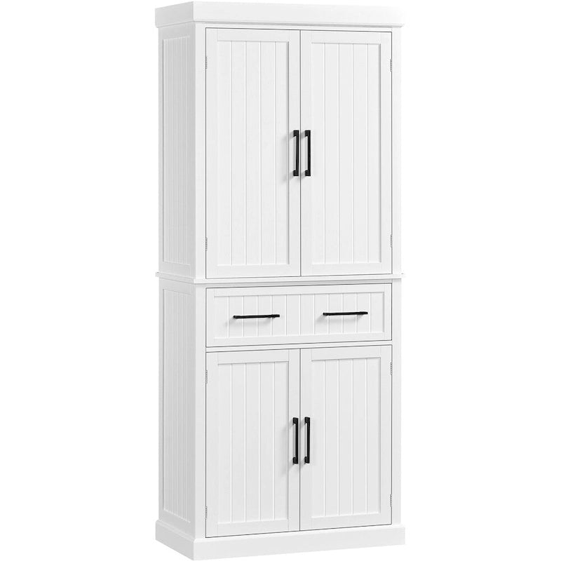 Wooden Kitchen Pantry Storage Cabinet with Doors and Shelves
