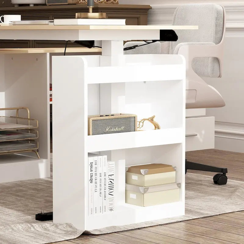 Bureau assis-debout de 63 pouces à hauteur réglable avec tiroirs de rangement