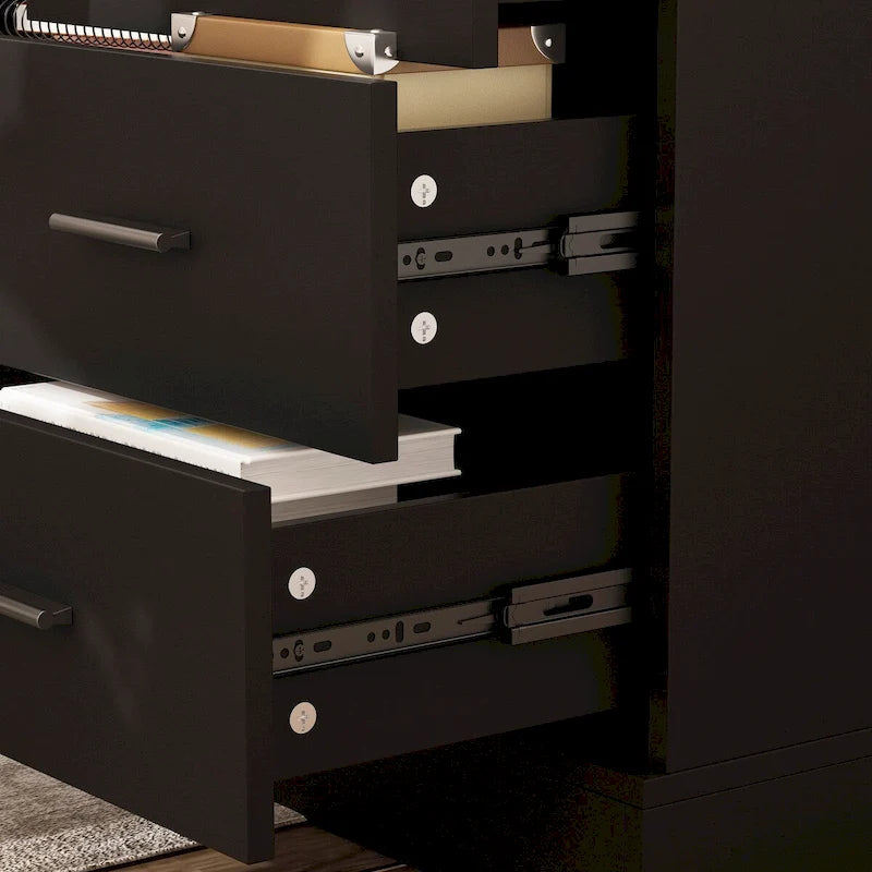 Bureau assis-debout de 63 pouces à hauteur réglable avec tiroirs de rangement