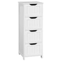 Slim Bathroom Floor Cabinet with 4 Drawers and Storage
