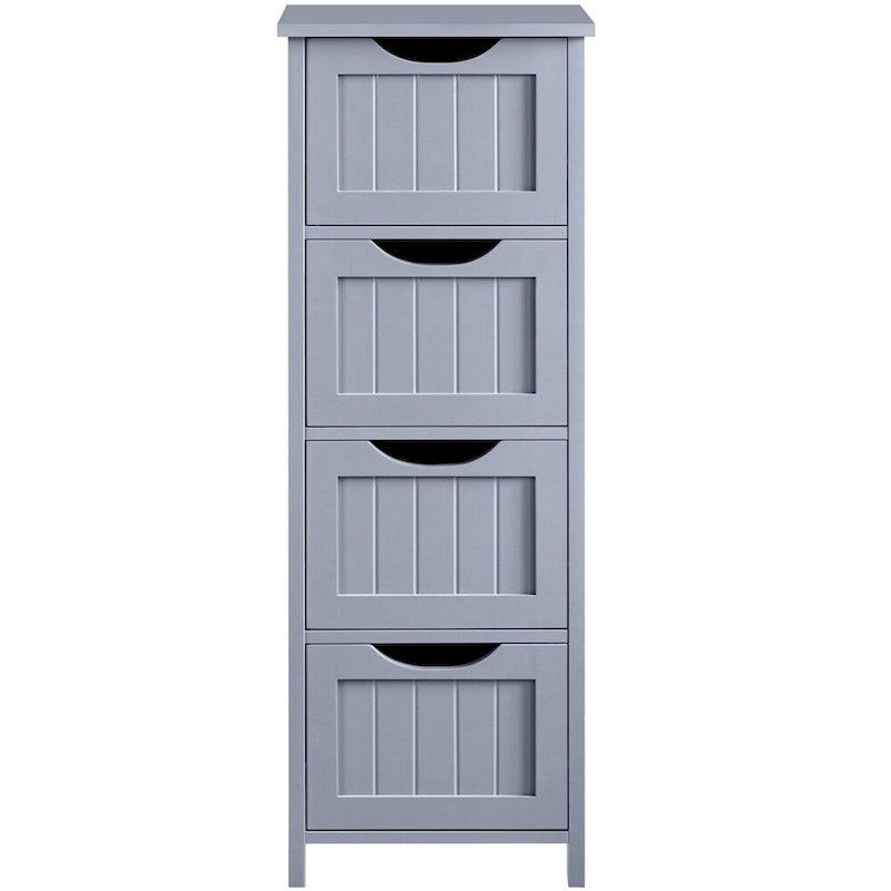 Slim Bathroom Floor Cabinet with 4 Drawers and Storage