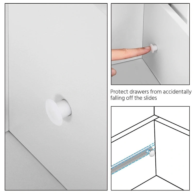 Slim Bathroom Floor Cabinet with 4 Drawers and Storage