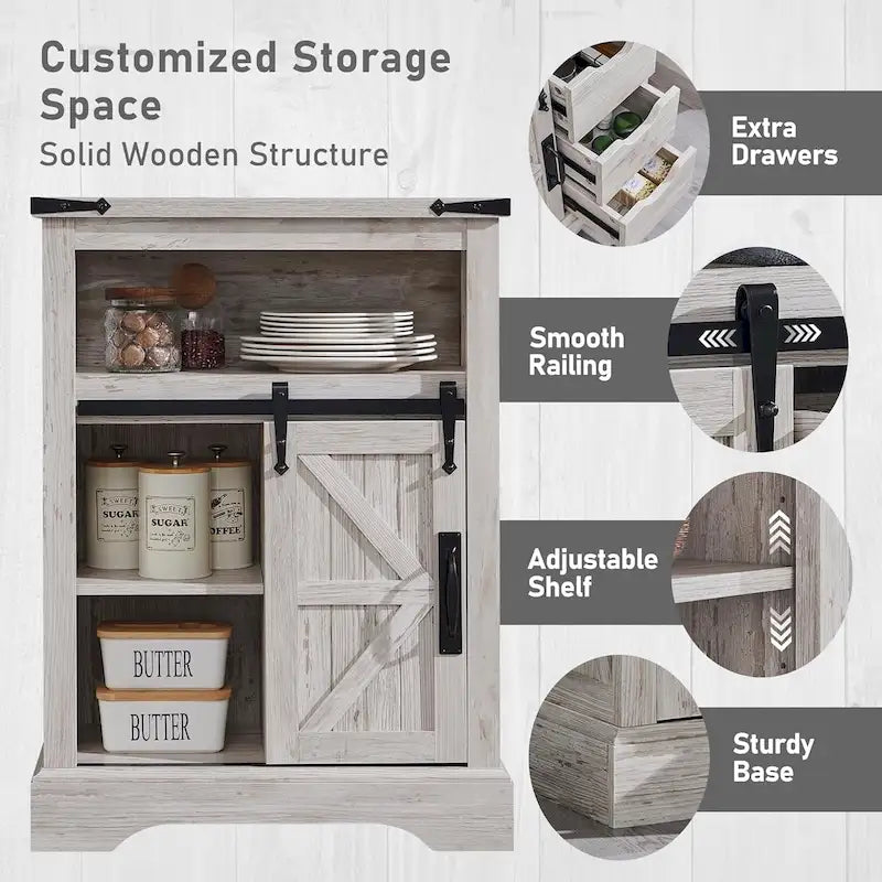 Farmhouse Bathroom Floor Cabinet Small Storage Cabinet for Bathroom